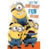 Birthday Fun Minions Birthday Card With Door Hanger