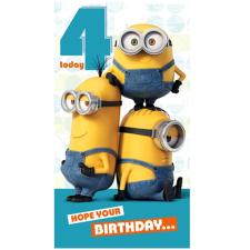 4 Today Minions Birthday Card