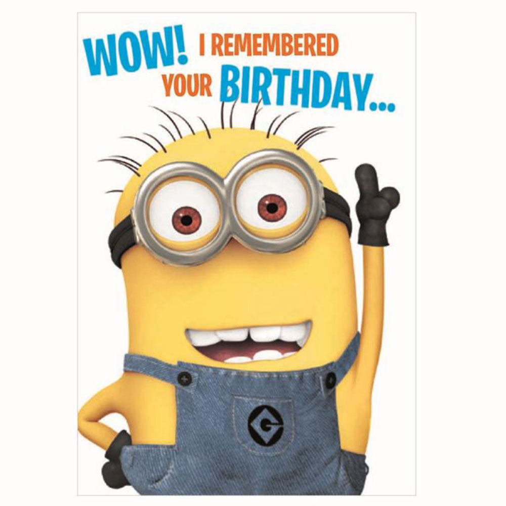 remembered your birthday minions card minion shop