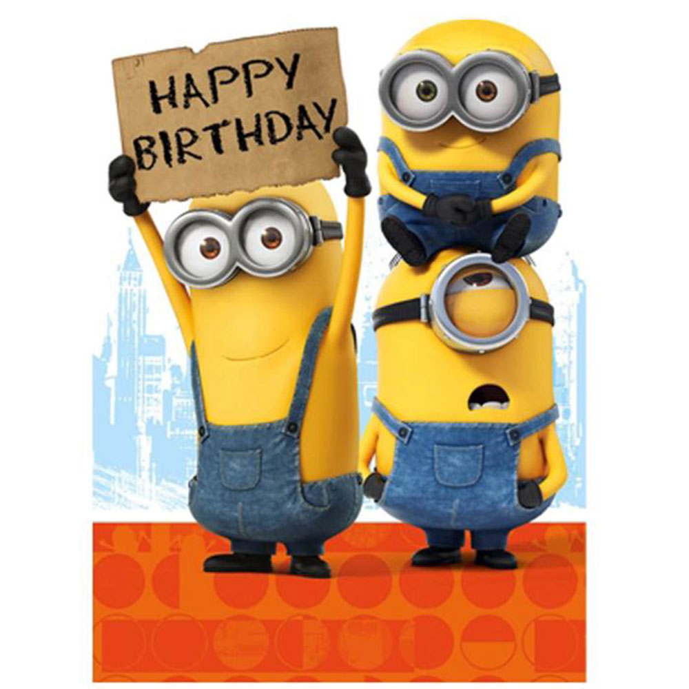 Happy Birthday Sign Minions Card Minion Shop.