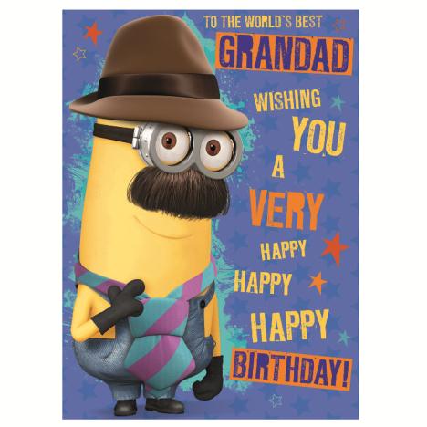 Worlds Best Grandad Minions Birthday Card  £1.60